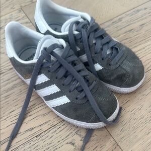 Adidas Kids Charcoal and White Sneakers